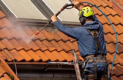 Démoussage et hydrofuge de toiture à Thueyts